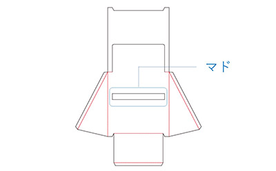 サンプルの布製品を掛けるための穴が空いています。