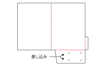 ファイルポケットの切り込みに名刺やクーポンなどを入れることができます。