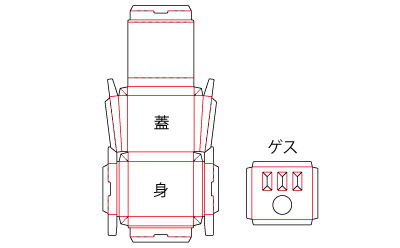 オリジナル印刷ができる組箱の展開図です。