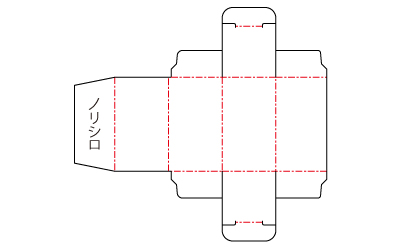 チョコが一粒入るほどの小さな箱の展開図です。