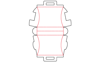 バッグ型パッケージの展開図です。