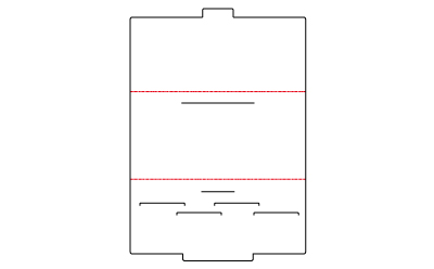 シンプルで簡単なパッケージ台紙の展開図です。